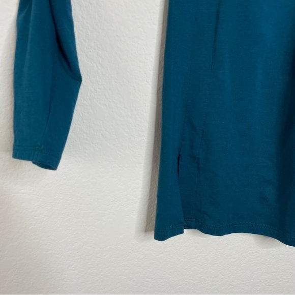 J. Jill Teal Luxe Supima Forward Seam Tunic - Picture 3 of 6
